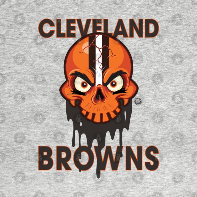 Cleveland Browns SkullyDawg - We bleed Orange & Brown by Goin Ape Studios